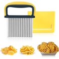thumbnail image 1 of Coupe-pommes de Terre Coupe-Pommes de Terre en Acier Inoxydable Coupe-Pommes de Terre Coupe-frites Coupe-Lame Ondulée, 1 of 3