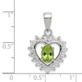 thumbnail image 2 of FB Jewels Sterling Silver Peridot & CZ Pendant, 2 of 2