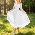 thumbnail image 5 of YuXingFu Gothic Dresses for Women Renaissance Dress With Pocket Court Style Long Sleeved Long Dress White M, 5 of 9