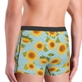 thumbnail image 3 of KLL White Polka Dot Sunflower A Men's Cotton Boxer Briefs Underwear-Small, 3 of 8