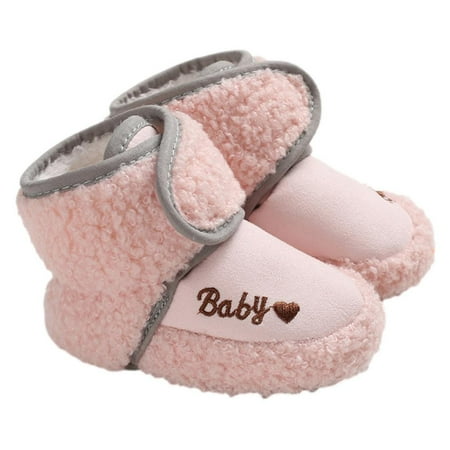 

Julam Winter Infant Shoes Thickened and Non-Slip Unisex Casual Shoes Comfortable and Warm Thickened Design Unisex Newborn Cotton Booties fashion