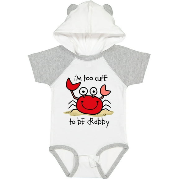 Inktastic Too Cute Crab Boys or Girls Baby Bodysuit