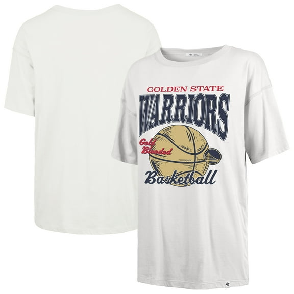 Women's-'47  White Golden State Warriors City Edition Down Court Sadie T-Shirt