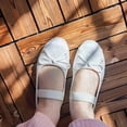 thumbnail image 6 of CHICVOMEY Vintage Flats for Women Comfort Ballet Flats Satin Up Dress Flats Comfort Casual Flats with Memory Foam Insole Wide Feet Friendly, 6 of 9