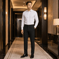 thumbnail image 4 of HBDesign Mens All Season Serge Dress Pants Classic Fit Business Formal Work Trousers, 4 of 7