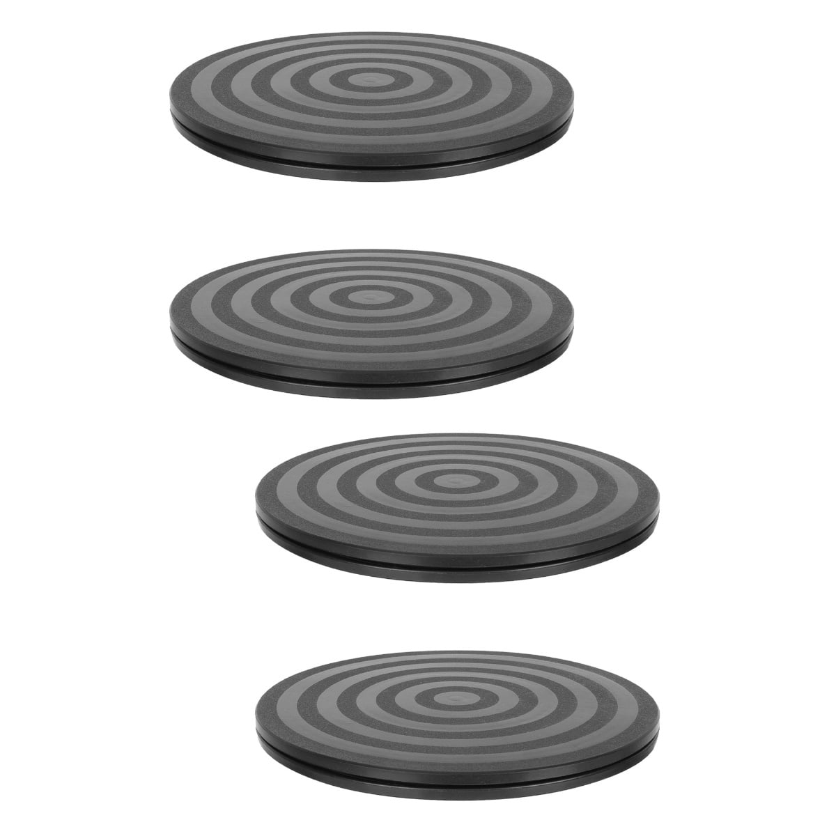 Hemoton 4-Pack Pottery Wheel Turntable Set, Rotating Plastic Clay Turntable for Sculpture, Carving, and Pottery Craft Tools
