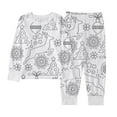 thumbnail image 1 of Childrens Set,Casual Printed Color Long Sleeve Diy Hand Drawing 2 Piece Elastic Waist, 1 of 5