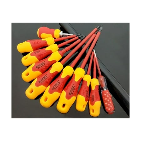 

Practical Plastic and Metal Insulated Screwdriver Set Electrician Screwdriver Set Professional for Electrician Equipment