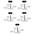 thumbnail image 2 of 10Pcs Highly Strength Fishings Trebles Hook Brabed Sharply Sea Fishings Hook, 2 of 9