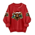 thumbnail image 2 of Christmas Sweatshirt for Women Oversize Long Sleeve Crewneck Holiday Print Pullover Top Casual Festive Wear Fall Winter Tops, 2 of 4