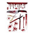 thumbnail image 2 of BOBOMOTI Halloween Decorations Bloody Handprint Window Clings for Halloween Party Decorations Scary Halloween Reusable Window Stickers Wall Decor, 2 of 4