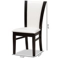 thumbnail image 7 of Baxton Studio Adley Faux Leather Dining Side Chair in White (Set of 2), 7 of 7