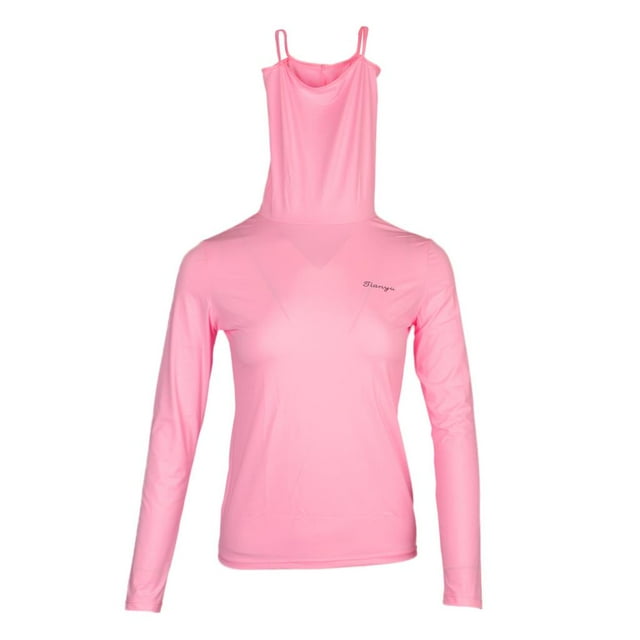 Camisetas de golf para libre de secado rápido Anti Neck Gaiter con máscara Pink M Zulema Camisas de golf para mujer