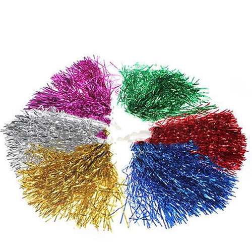 VERMON New Year's present,1Pc Metallic Cheerleader Cheer Cheerleading Dance Party Team Match Sports Pom Poms