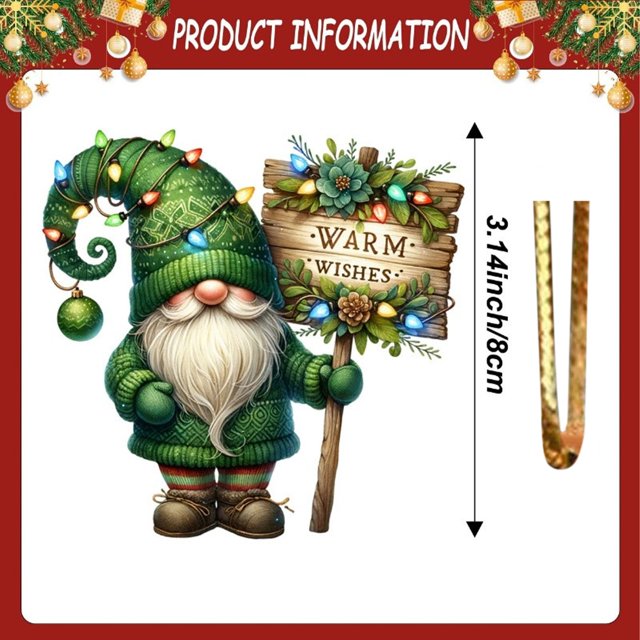 Colgante de árbol de Navidad acrílico plano para decoración de coche
