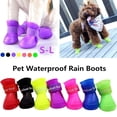 thumbnail image 2 of 4 unid/set de zapatos de lluvia para perros, zapatos antideslizantes impermeables para gatos, botas de goma para calzado al aire libre, calcetines, zapatos perro sapato cachorro Tan Jianjun unisex, 2 of 2