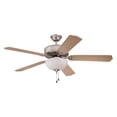 thumbnail image 1 of Craftmade 201 Pro Builder 52 in. Indoor Ceiling Fan with Pointed Blades with Bowl Light, 1 of 5