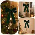 thumbnail image 3 of Hanging Ornament 12 Inch Vintage Bow with Gold Bells for Christmas Tree Door Wall Mantel Holiday Party Decor, 3 of 6