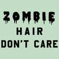 thumbnail image 2 of Girl's Lost Gods Halloween Zombie Hair Don't Care  Graphic Tee Mint Medium, 2 of 4