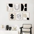 thumbnail image 4 of Abstract Boho Wall Art Prints Set of 6 Minimalist Geometric Boho Wall Art Black Brown Beige Line Art Canvas Painting PicturesMid-Century Modern Prints Gallery Wall Posters for Bedroom Living Room, 4 of 6