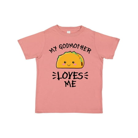 

Inktastic My Godmother Loves Me with Taco Illustration Gift Toddler Boy or Toddler Girl T-Shirt