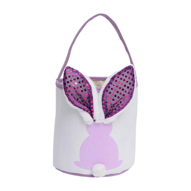 Canasta de Pascua, bolsa de regalo encantadora para niños y niñas Púrpura