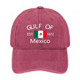 thumbnail image 2 of TIMIFIS Cotton Cap, Washed Baseball of Mexico Printed Baseball Tongue Adjustable Baseball Washable Home Decor, 2 of 6