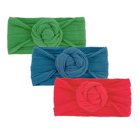 

nsendm Toddler Infant Baby Boys Girls Stretch Solid Knotted Hairband Headwear Headband 3 Pack Customized Headbands for Girls Hairband F One Size