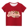 thumbnail image 3 of breaise Boys Girls Tshirt Cute Mama Letter Print Shirts Trendy Graphic Tee Summer Short Sleeve Crewneck Tee Shirts Blouses Best Gift for Kids ,Girls Tshirt Under $5, 3 of 3