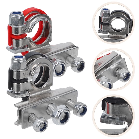 Raindrops 2 Pcs Car Battery Terminal Battery Connector Set 5.50X5.00X3.00CM