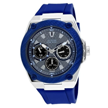 Guess Maverick Black Dial Rubber Strap Watch for Men - W0485G3