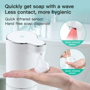 Soap Dispenser, Automatic Foaming Hand Soap Dispenser 300ml Touchless Foam Soap Dispenser Rechargeable Bathroom Countertop Soap Pump for Kids Xmas Gift