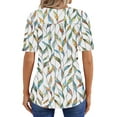 thumbnail image 4 of Fantaslook Blouses for Women Pleated Short Sleeve Tunic Tops Dressy Casual Summer Shirts, 4 of 9