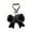 Black, variant on Sweet Bows Keychain Car Chains Bowknot Keyring Bag Charm Handbag Charm Lovely Heart Keyholders Phone Charm