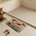 thumbnail image 6 of Poppy Print Bath Rug, Coral Velvet, 16"x24",Machine Washable Bath Mats for Bathroom Floor, Tub and Shower, Home Decor Accessories, 6 of 8