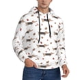 thumbnail image 2 of Daiia Dachshund Dog for Men's Fashion Hoodies & Sweatshirts with Kangaroo Pocket Hooded Sweatshirt Breathable & Moisture Wicking-Small, 2 of 7