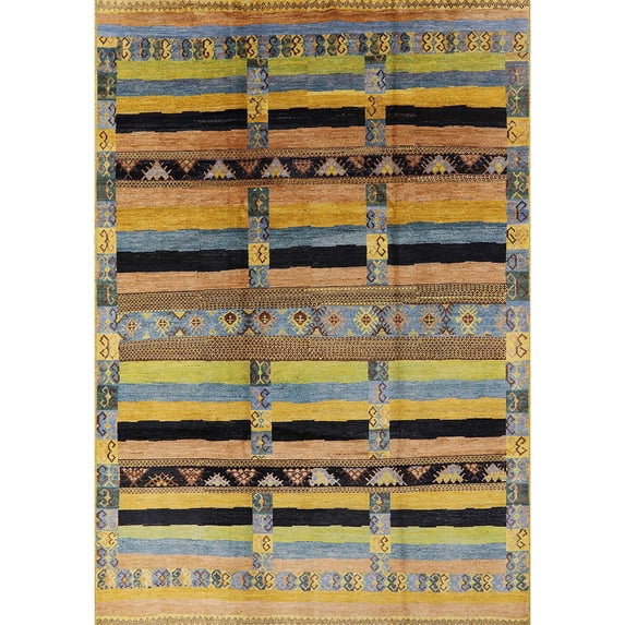 Ahgly Company Indoor Rectangle Mid-Century Modern Reddish Brown Southwestern Area Rugs, 2' x 3'