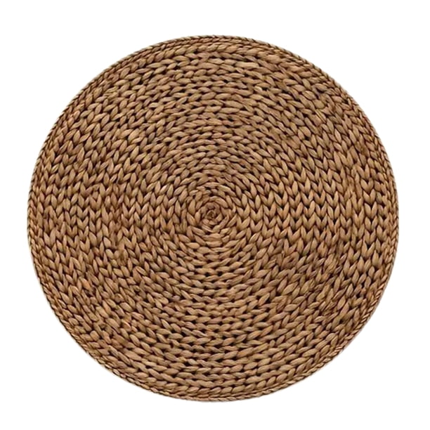 Mantel individual de diseño circular grueso, estilo bohemio, con aislamiento térmico y resistente al aceite, con costuras reforzadas, para decoración de comedor