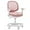 Peach Pink W/ Armrests and Footrest, variant on Kids Desk Chair, Boy's Girl's Child Children Study Office Computer Chair, Ergonomic Design, Adjustable Height and Seat Depth (Grey) (Peach Pink W/Armrests and Footrest)