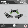 thumbnail image 3 of Kalair GFX Graphics Kit for Kawasaki KLX230 (2020-2024) Oem Series, 3 of 5