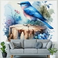 thumbnail image 4 of JEUXUS Blue Bird Pictures Sparrow Modern Wall Art Tapestry (Multiple SKUs) Painting, 4 of 6