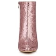 thumbnail image 2 of Unique Bargains Women's Clear Block Heel Glitter Prom Ankle Booties Rose Gold 6.5, 2 of 7