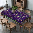 thumbnail image 3 of Mardi Gras Carnival Tablecloth Masquerade Party Decoration New Orleans Mask Kitchen Dining Room Rectangular Table Cover (60" x 102"), 3 of 5