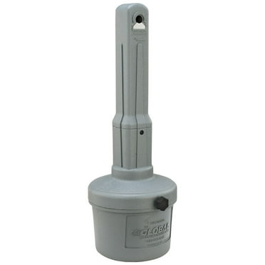 Global Industrial 1.5 Gal Flame Resistant Upright Plastic Outdoor Ashtray, Gray