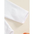 thumbnail image 6 of Suealasg 2Pcs Baby Boys Girls Halloween Outfit 3 6 9 12 18 Months Infant Boy Girl Long Sleeve Pumpkin Print Romper Suspender Pants Sets, 6 of 7