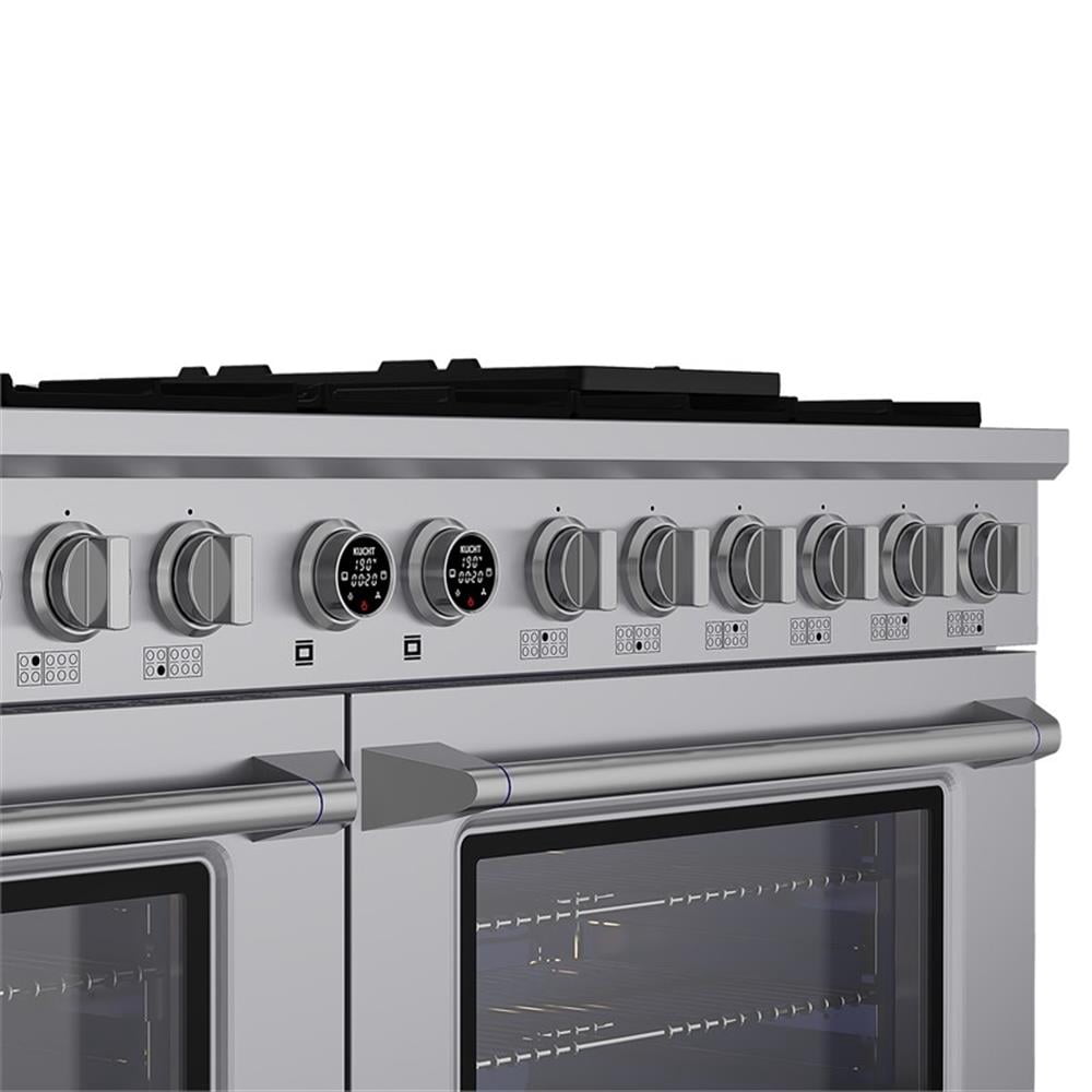 Pemberly Row 60" 7.9 cu. ft. 10 Burners Dual Fuel Range for Natural Gas in Steel