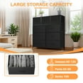 thumbnail image 5 of Simenmax 9 Storage Dresser for Bedroom, Wide Fabric Closet Chests Organizer Tower Furniture, Black, 5 of 7