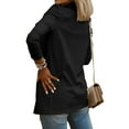 thumbnail image 4 of Langwyqu Solid Color Women Long Sleeve V-Neck Work Office Blazer Coat, 4 of 5
