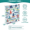 thumbnail image 3 of FORMRS 3 Ring Binder 1.5 inch with Pockets Set of 2 Clip Board 200 Sheets Capacity, Colorful Sailboats, 3 of 8