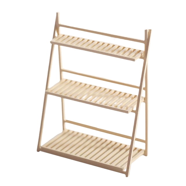 Soporte para plantas en miniatura a escala 1/12, accesorios de mobiliario para casas de muñecas, regalos de teatro. Madera
